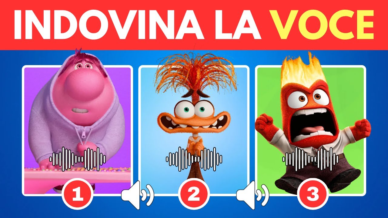 🔊 Indovina La Voce…! Inside Out 2 Film 🔥 Ansia, Imbarazzo, Invidia, Rabbia