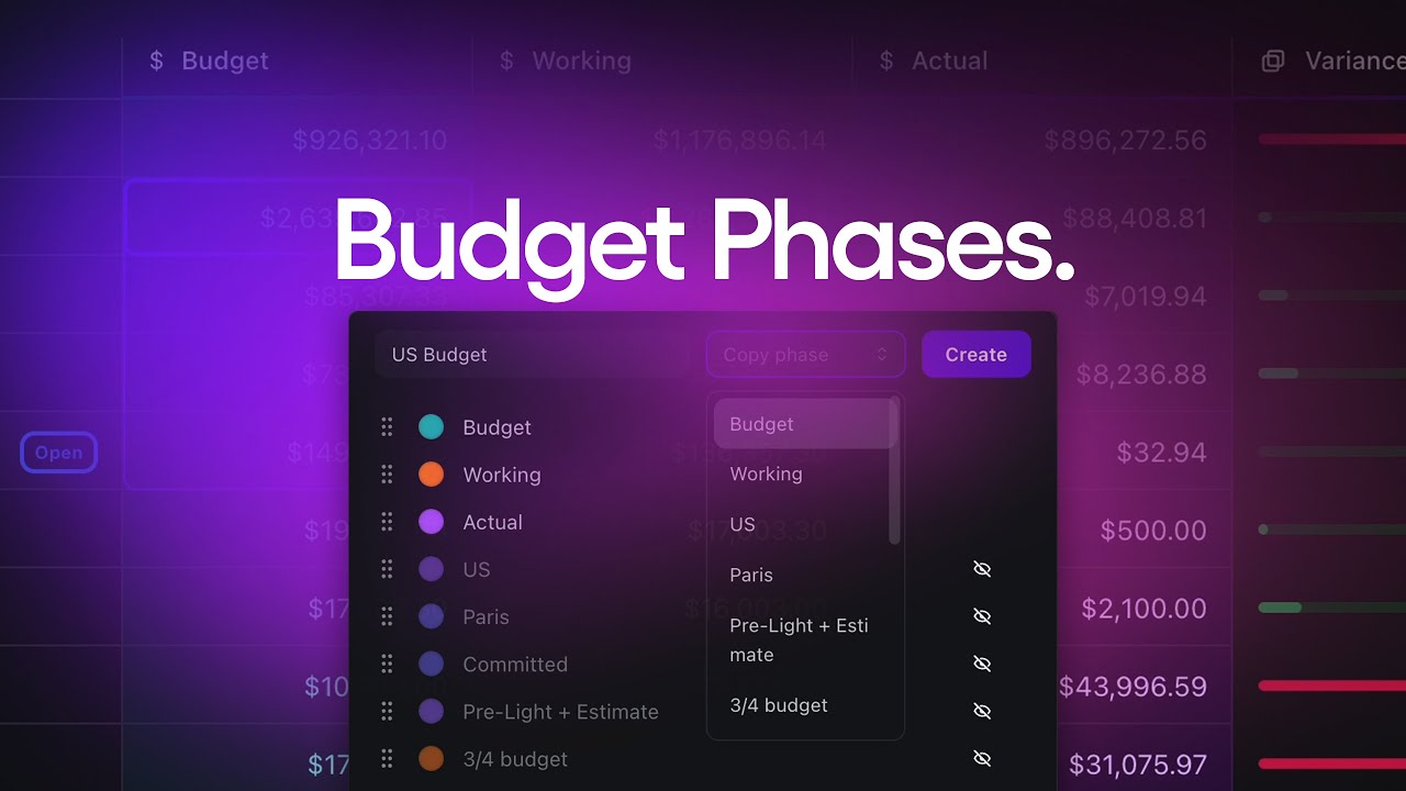 Compare Budget Versions in Seconds with Phases