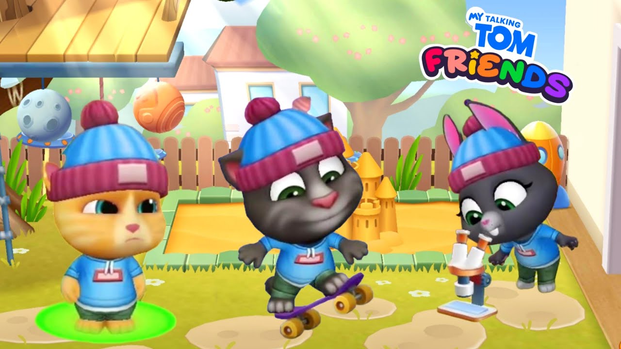 Playing in the Backyard - My Talking Tom Friends Gameplay Walkthrough Day 221 (Android/iOS)