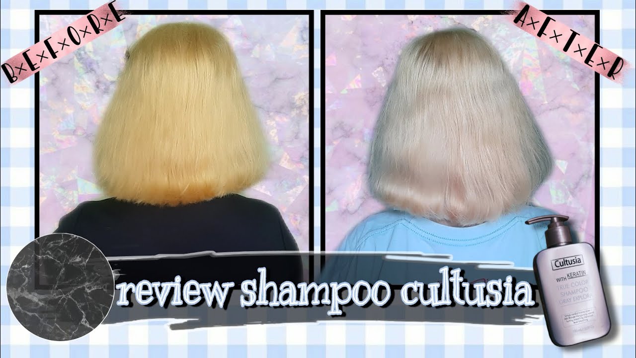 Review produk cultusia silver/purple shampo | shampo khusus rambut bleaching dan berwarna || Triel엘