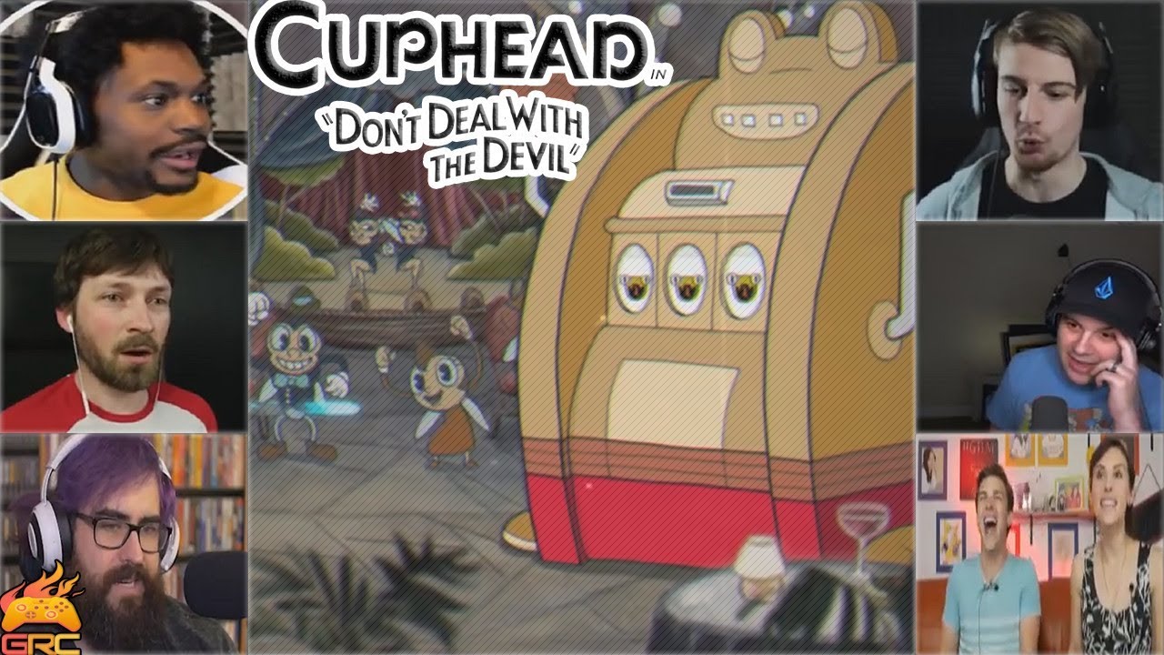 Gamers Reactions to Ribby and Croaks (BOSS) Turning Into a Slot Machine | Cuphead