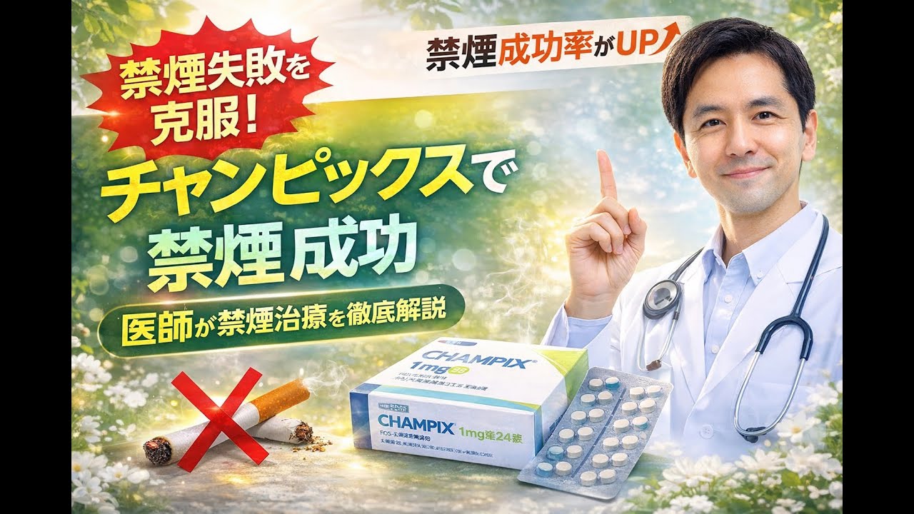 チャンピックスによる禁煙治療｜成功率・副作用・飲み方を医師が徹底解説