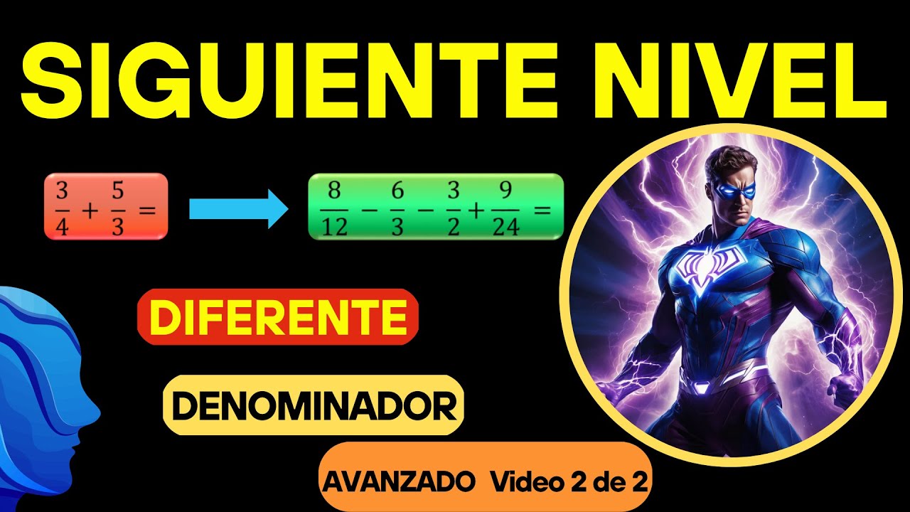 Método general, SUMAS Y RESTAS DE tres o más FRACCIONES CON DENOMINADORES DIFERENTES Parte 2 DE 2