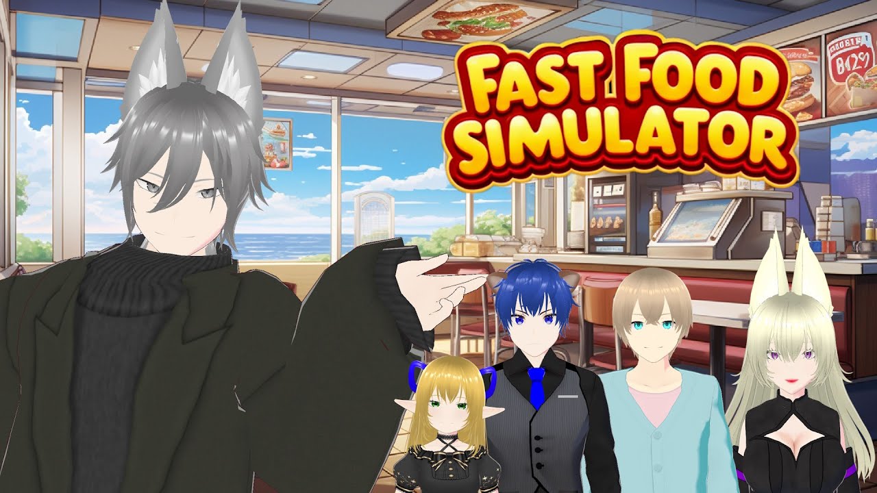 【FastFoodSimulator】【完全初見】 スマイルは100万＄になります！Day2 【Lunetta】