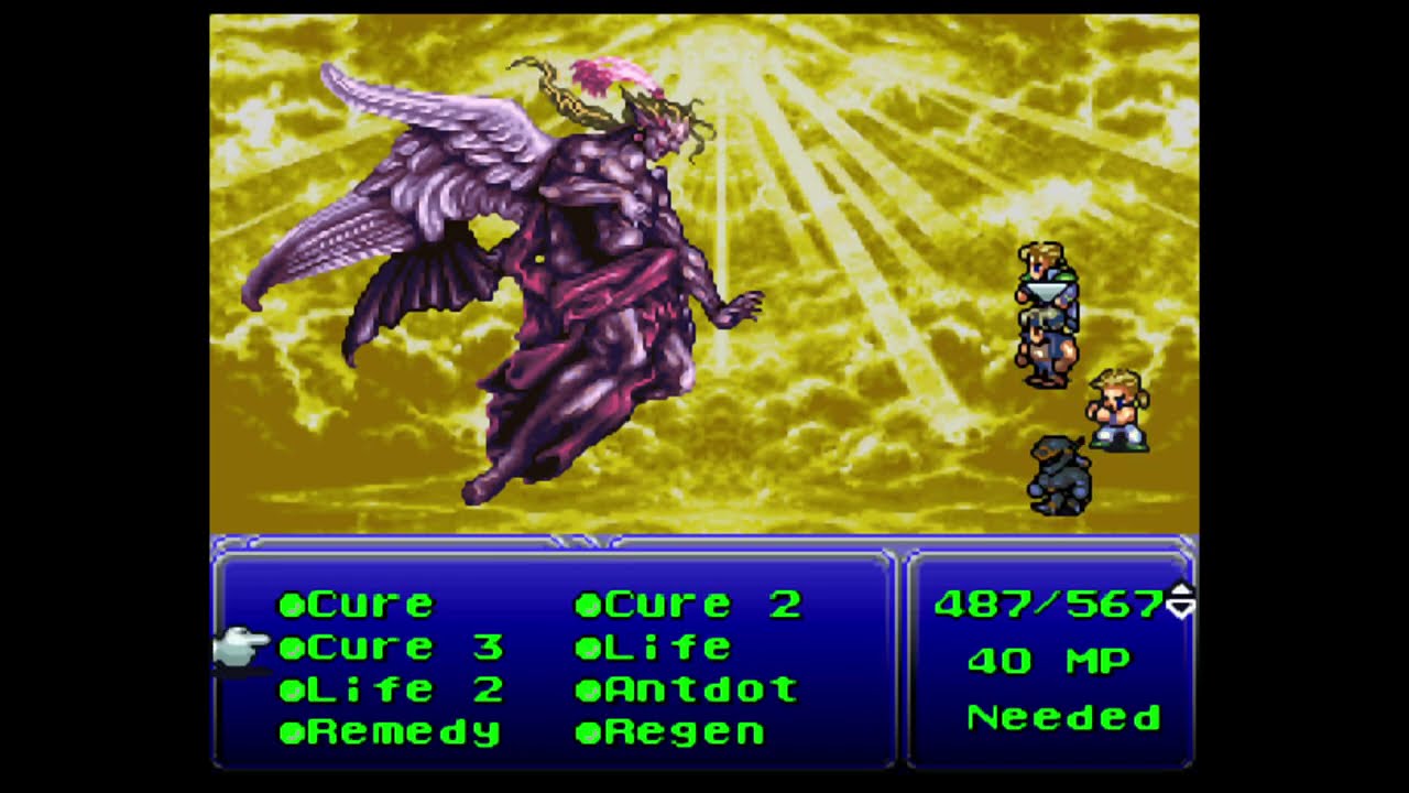 First Time Fighting Kefka - Final Fantasy 6 (SNES)