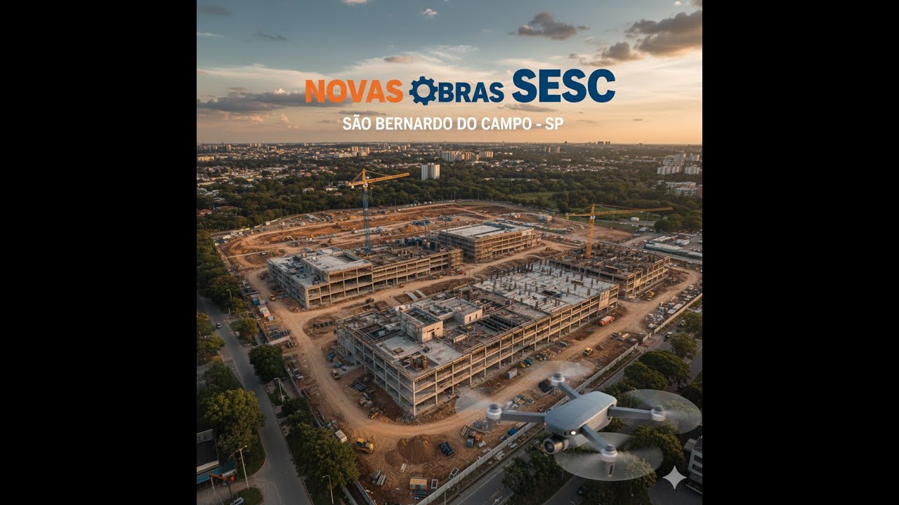 Nova Obra do SESC São Bernardo do Campo SP | Imagens Aéreas de Drone