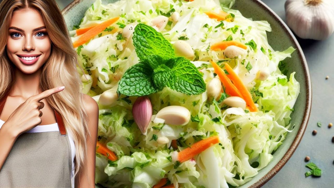 BEST Lebanese Cabbage Salad Recipe (MALFOUF Salad)