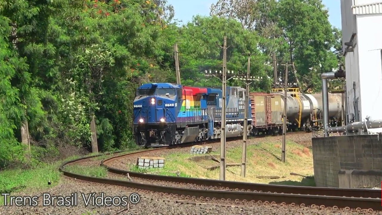 🇧🇷TREM TANQUEIRO da RUMO CONTORNANDO PELA FÁBRICA | SEGUINDO PARA REPLAN em Paulínia | Limeira - SP