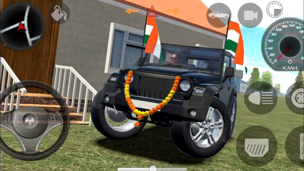 Modified Mahindra Thar Games 👿 Indian Black Thar ll Gameplay ll gadi wala game