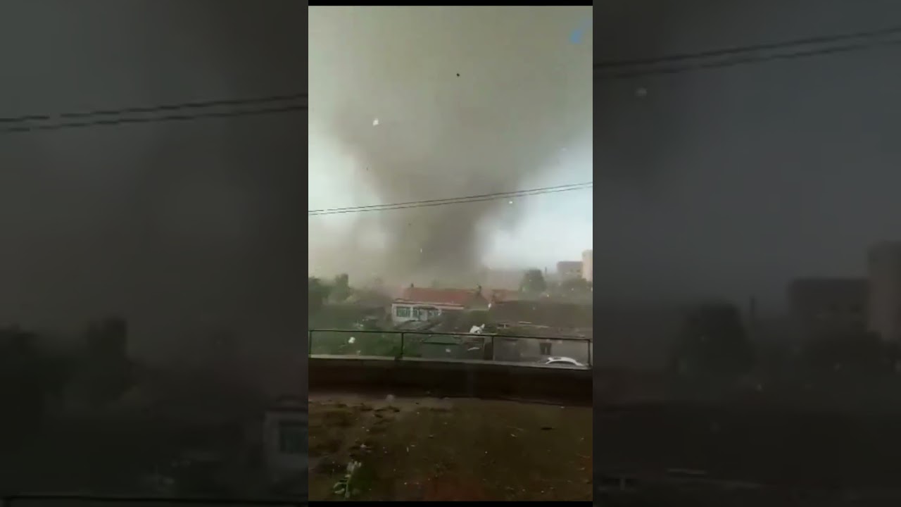 Tornado causes damage in China #shorts