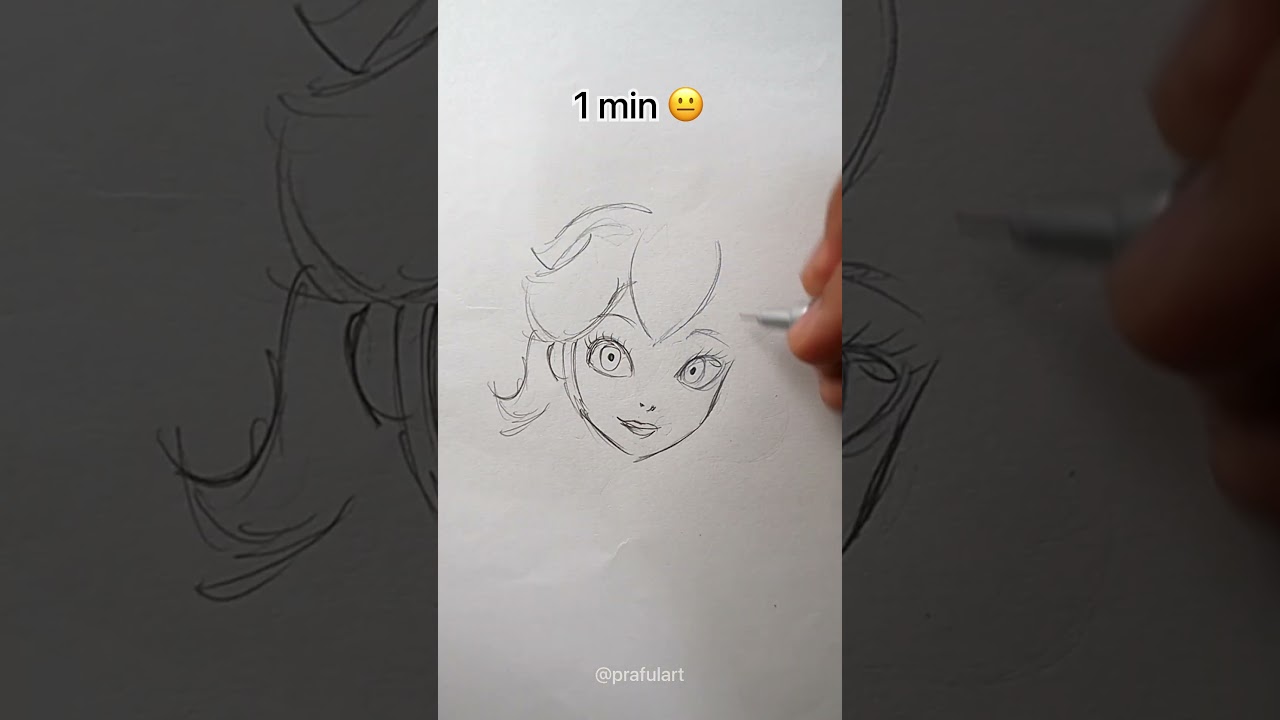 How to Draw Princess Peach in 10sec, 10mins, 10hrs #shorts
