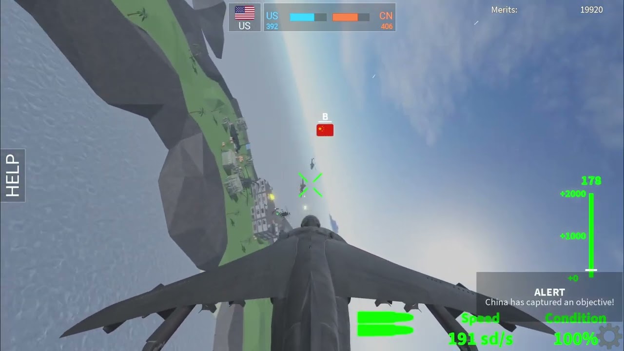 Harrier vs sukhoi su 27 insane missile shoot down ( seas of conflict Roblox)