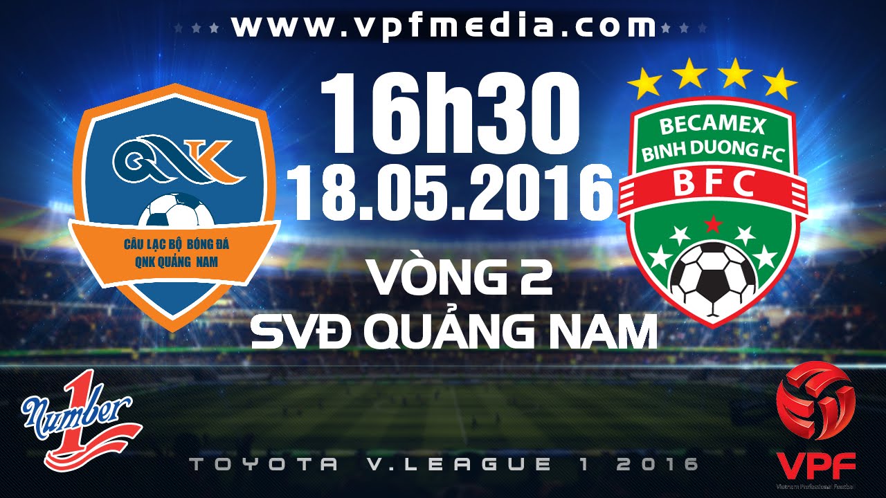 QNK QUẢNG NAM VS B.BÌNH DƯƠNG - V.LEAGUE 2016 | FULL
