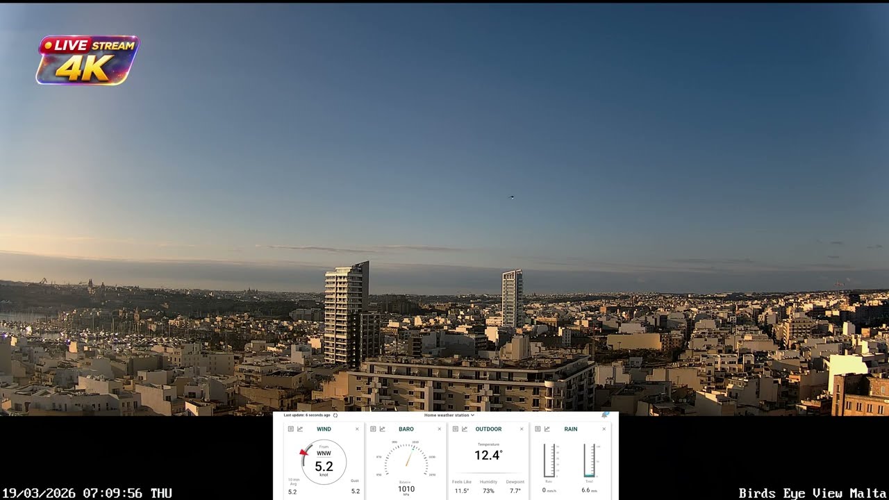 LIVE Malta CCTV - 4K - 24/7