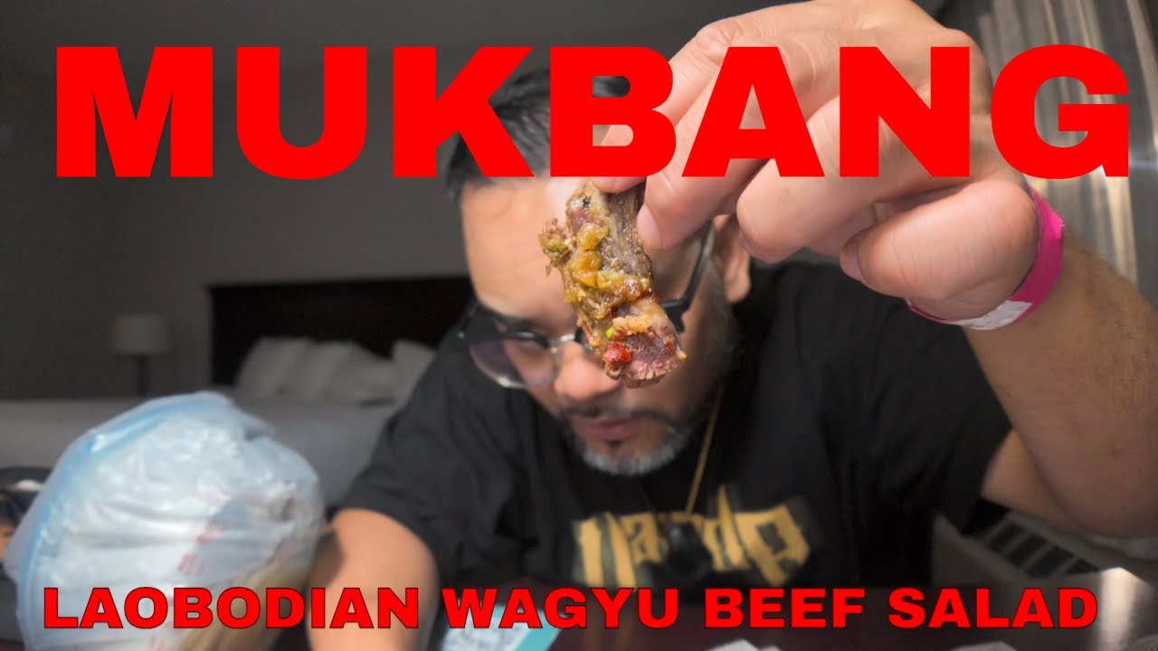 LaoBodian Wagyu Beef Salad Mukbang from Mts Kitchen #floridaeats #khmerfood #laofood