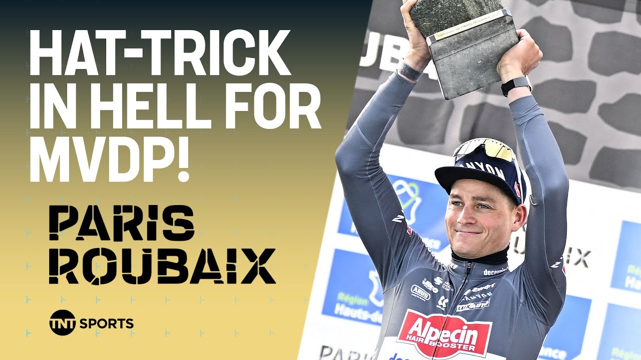 😮&zwj;💨 POWERS TO VICTORY! 2025 Paris-Roubaix Men's Race Podium Celebrations 🍾 | TNT Sports Cycling