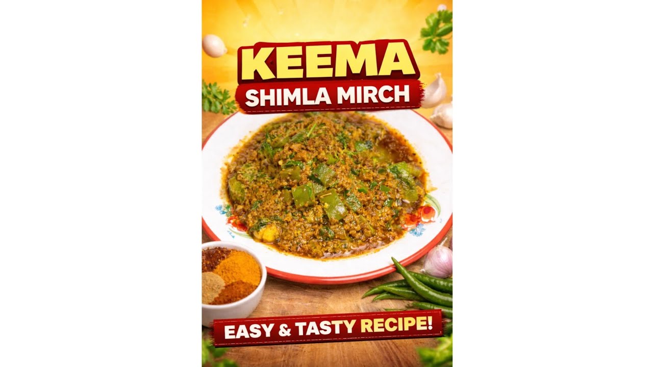 "Authentic keema with shimla mirch" 😋😋
