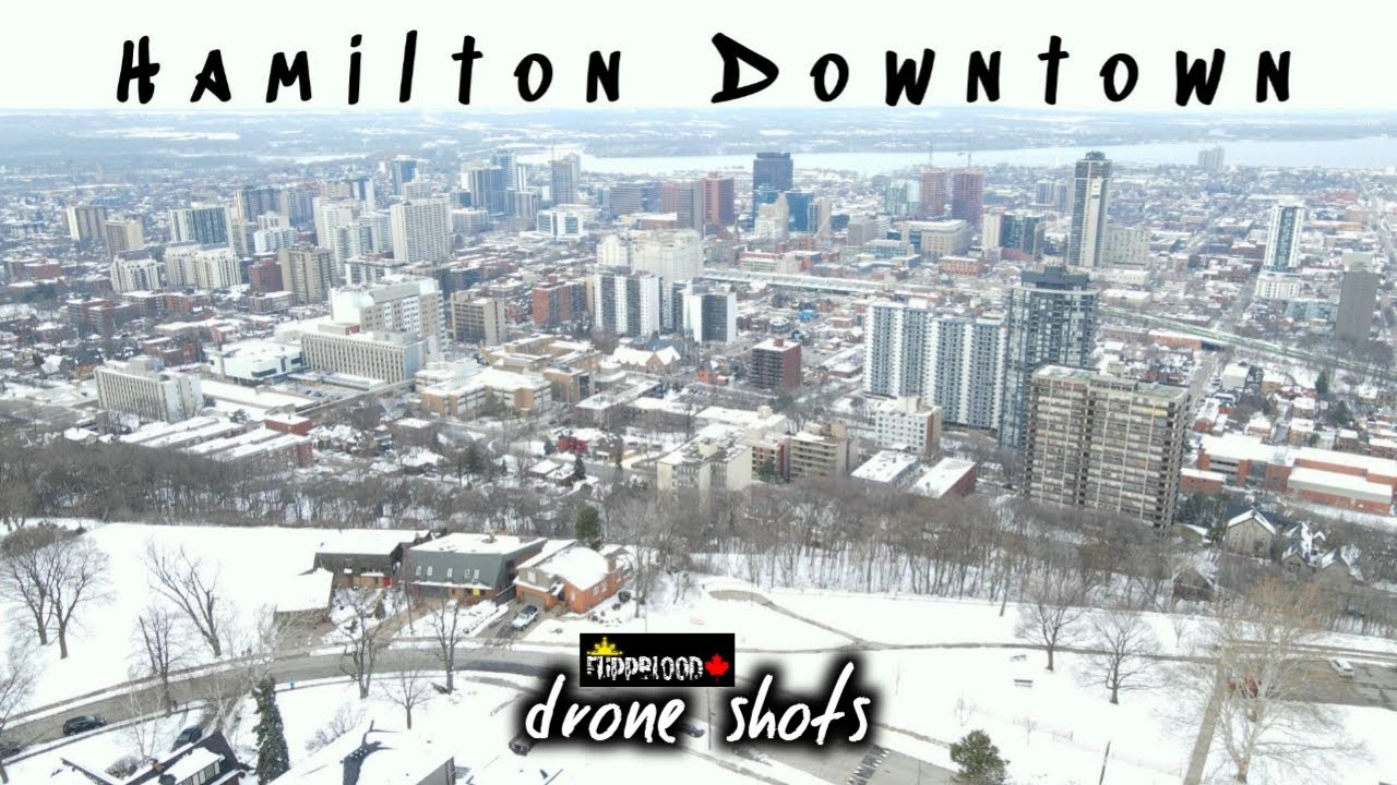 Downtown Hamilton  ||  Winter Drone Shots [4K]  ||  Flippblood Canada  ||  2023