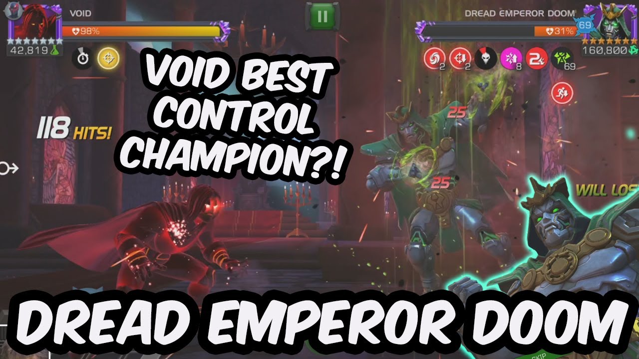 Void vs Dread Emperor Doom Act 9 Boss - Best Champion For Control? - Marvel Contest of Champions