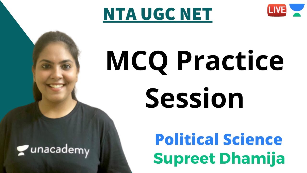 MCQ Practice Session | Political Science | Unacademy Live - NTA UGC NET | Supreet Dhamija