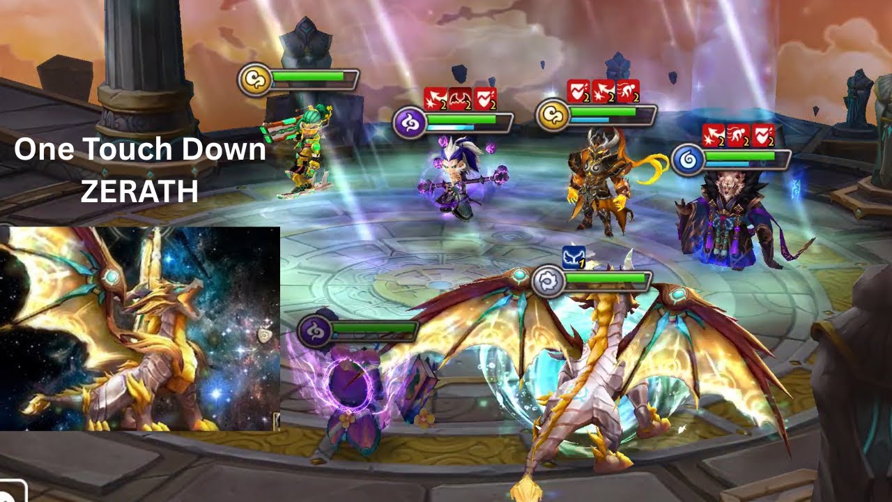 ONE TOUCH DOWN ZERATH SUMMONERS WAR