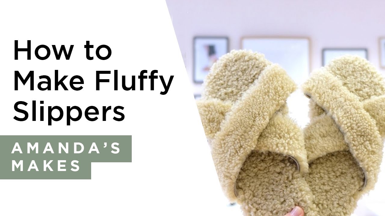 How to make Fluffy Slippers | HANDMADE | Shoemaking Tutorial