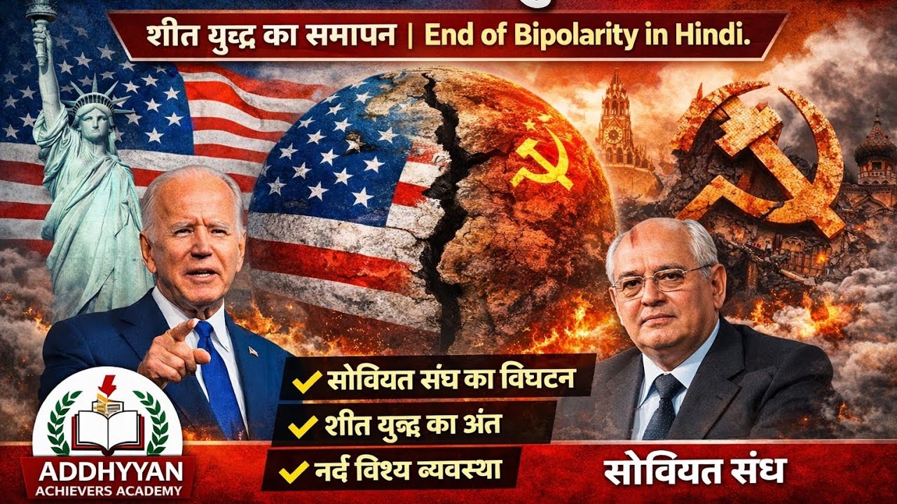 विश्व राजनीति में दो ध्रुवीयता का अंत |शीत युद्ध का समापन | End of Bipolarity in Hindi | NCERT | Pol
