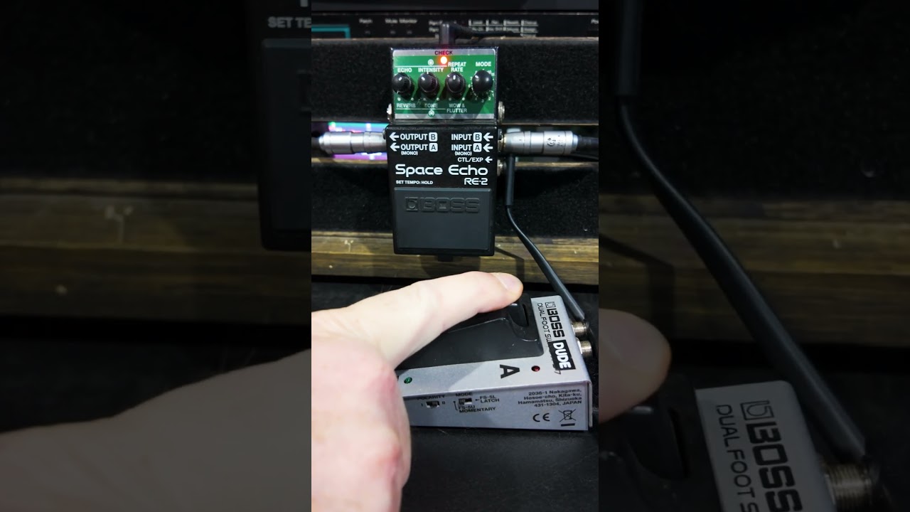 BOSS RE-2 Space Echo ramp with external switch
