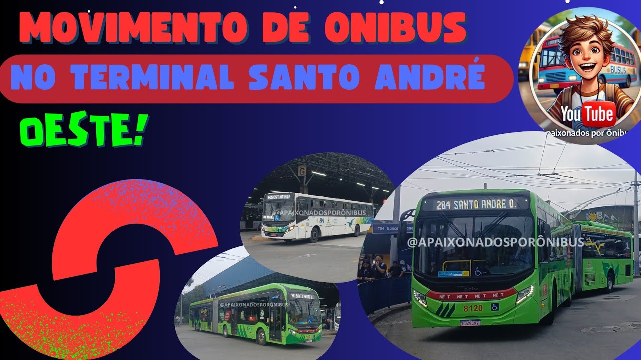 MOVIMENTO DE ONIBUS NO TERMINAL SANTO ANDRÉ OESTE