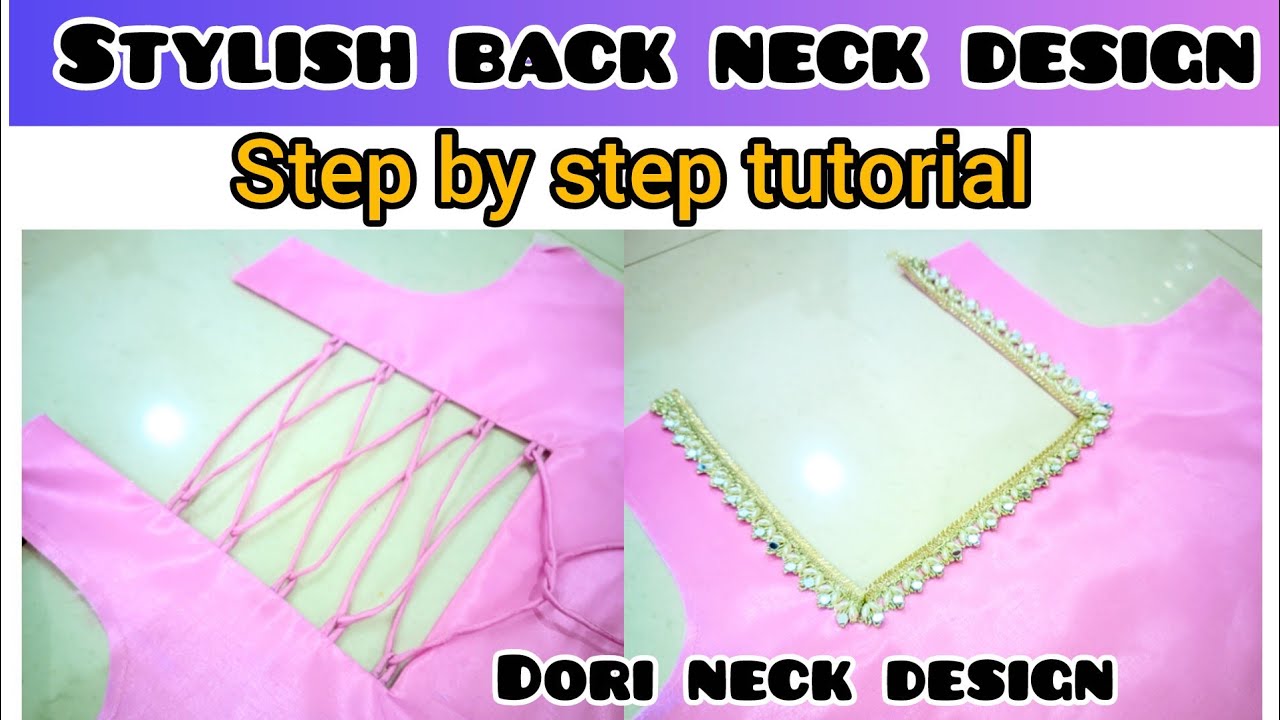 Trendy Dori Back Neck design cutting & stitching||Zig zag Dori neck design#youtube#fashion#new#diy 