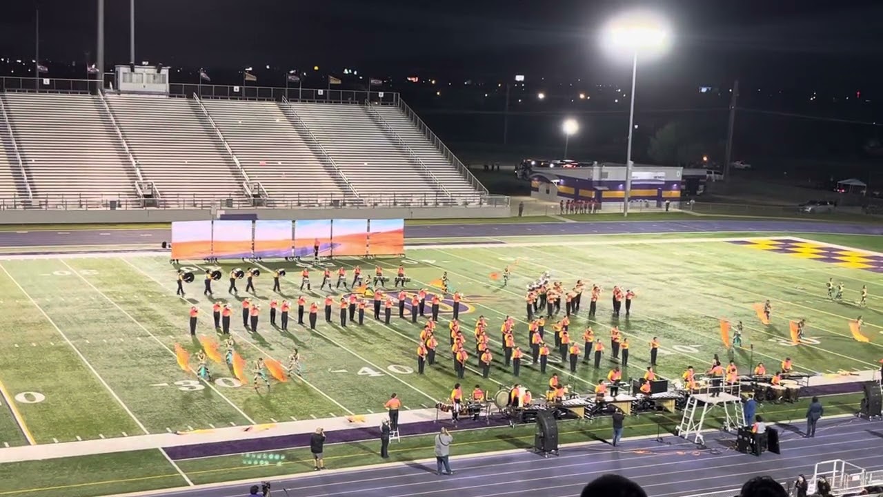 Harlingen South HS band performing at Pigskin in San Benito on 10/19/24