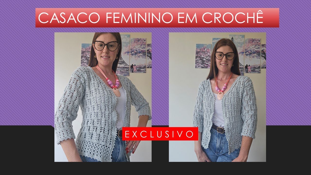 [EXCLUSIVO] CASACO FEMININO EM CROCHÊ |@adrianacroche2402 #crochet #casacodecroche #aprendendocroche