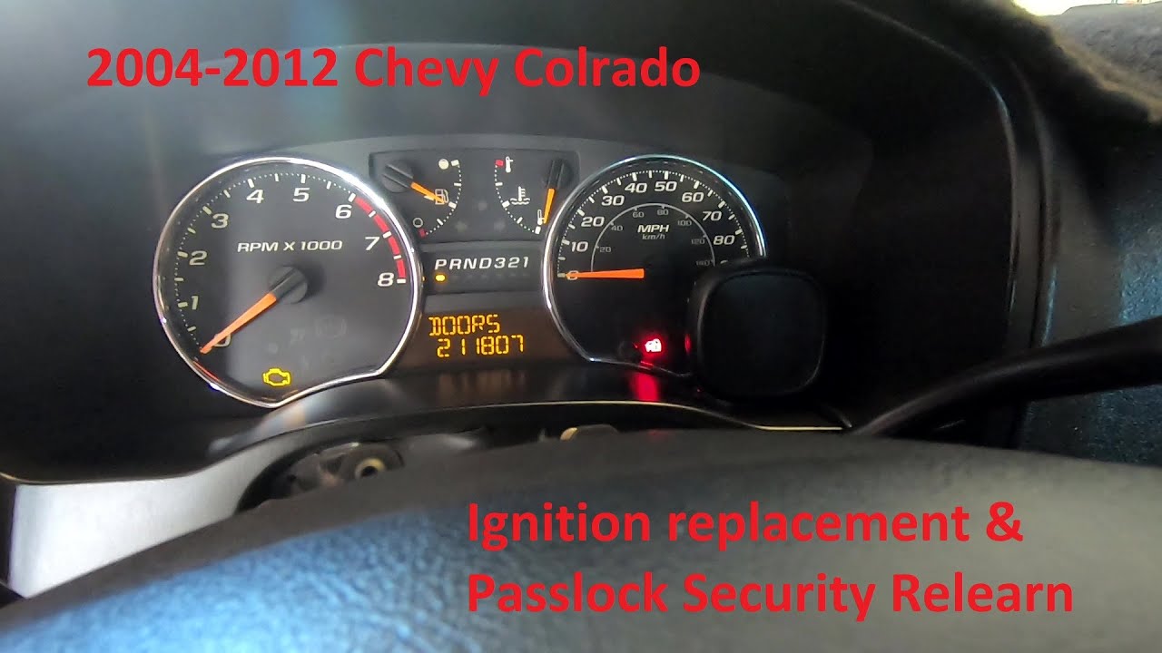 2004-2012 Chevy Colorado Passlock Security Relearn.