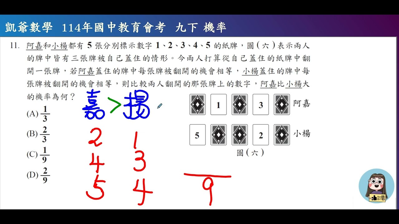 114年國中教育會考 數學科逐題檢討 凱爺數學