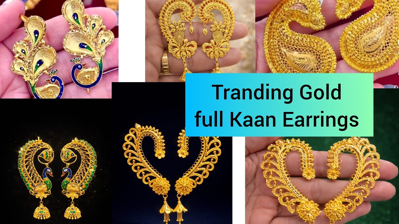 Latest Gold full Kaan Earrings collection 2026 🪙🎄#new 