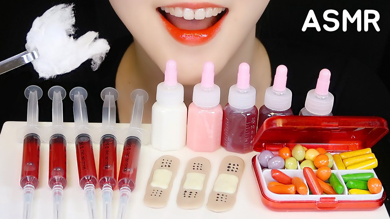 EDIBLE PHARMACY ASMR EDIBLE SYRINGE, EDIBLE, BAND-AID, EDIBLE COTTON, PILLS ASMR 💊
