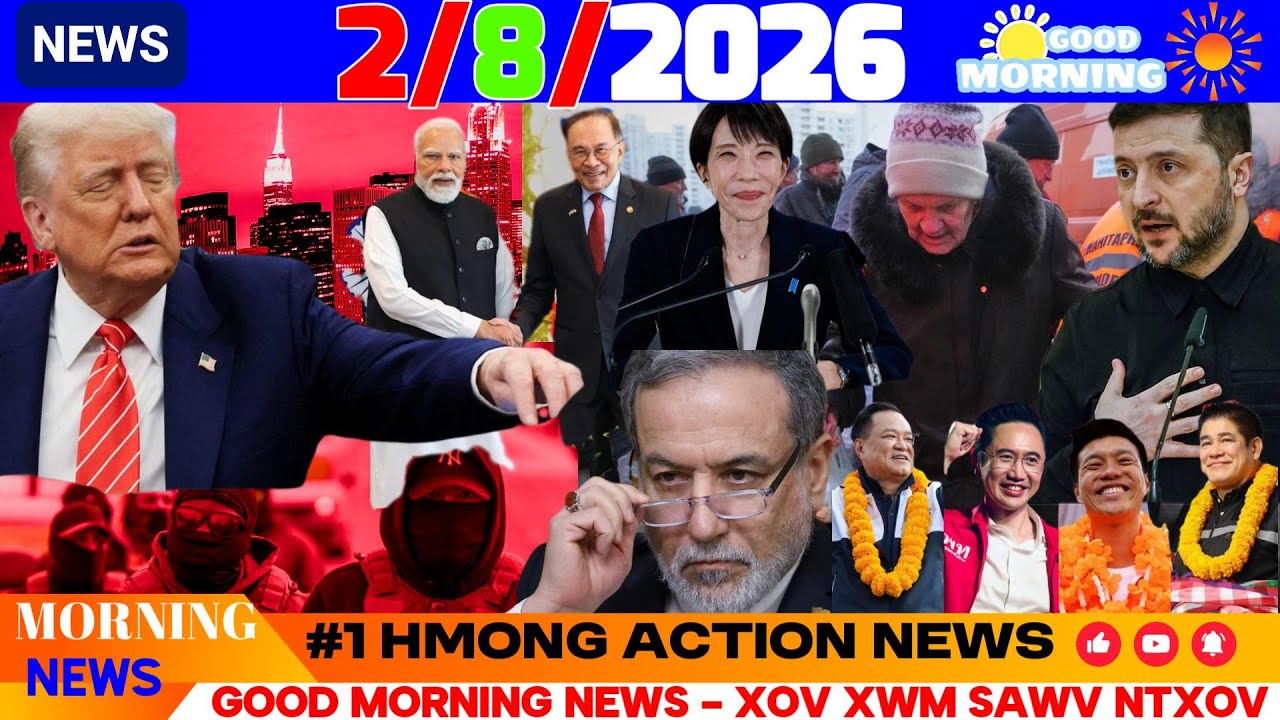 2/8/2026 (AM)🎯GOOD MORNING NEWS: THAM: ICE HHAV RIS TSHO CUAV, THAILAND, JAPAN, UKRAINE, IRAN, EU
