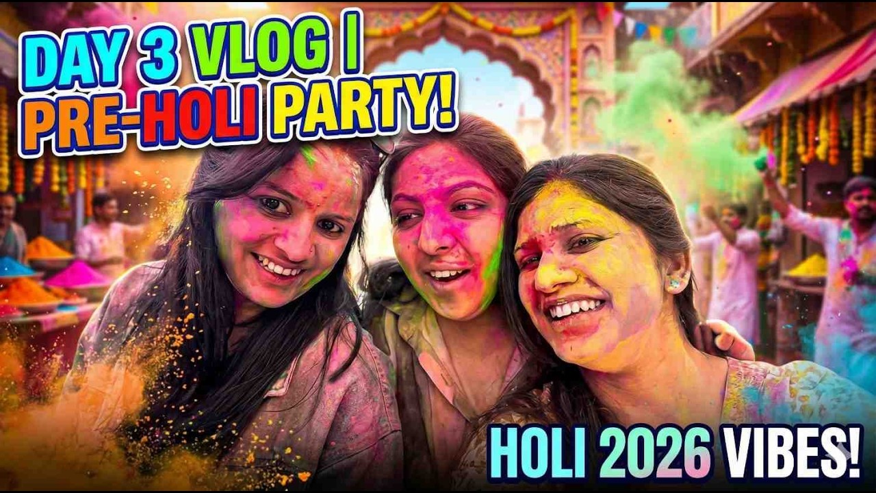 Shloks Vlog Day 3: Pre Holi Celebration Special | Holi 2026 Vibes 🎉