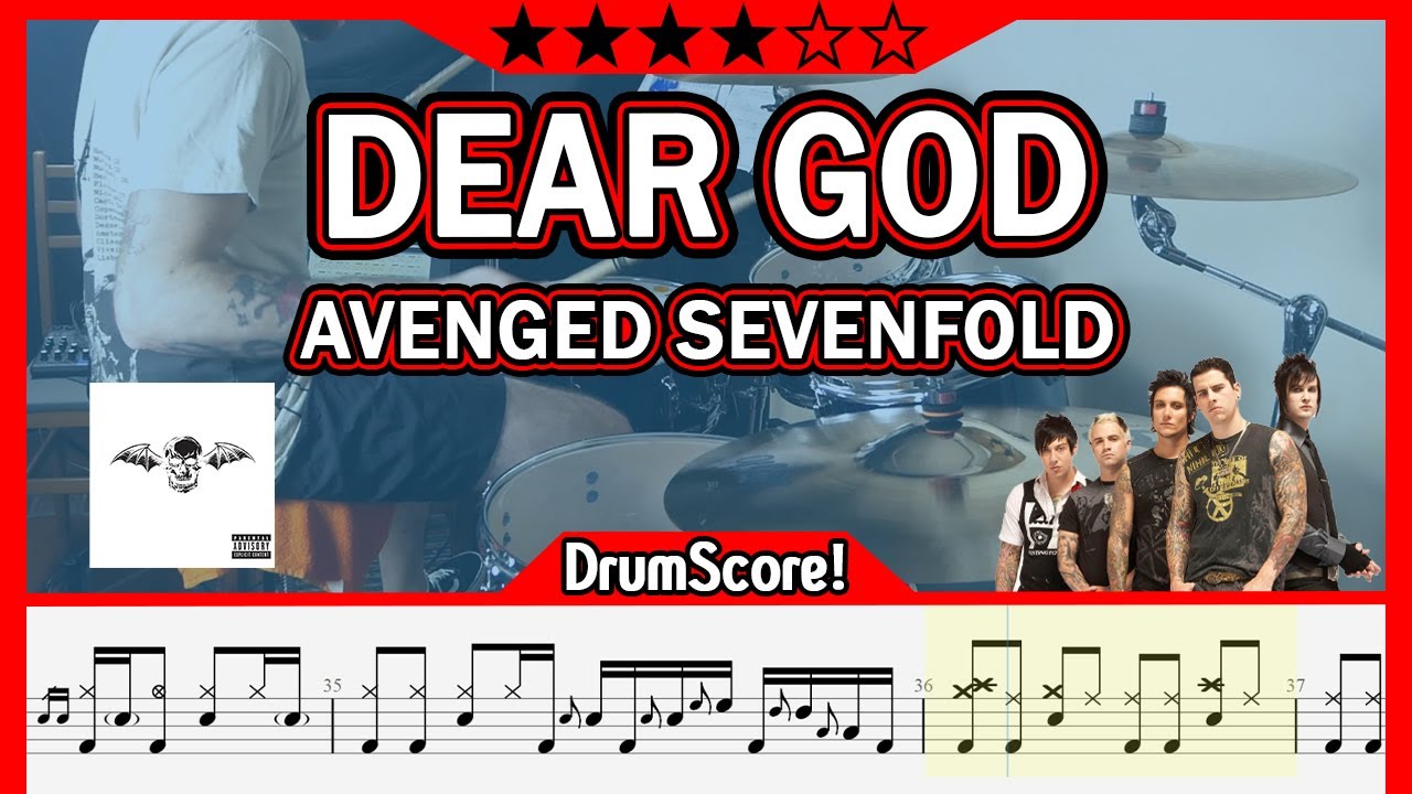 Dear God - Avenged Sevenfold | Play-Along Drum Cover with Sheet Music