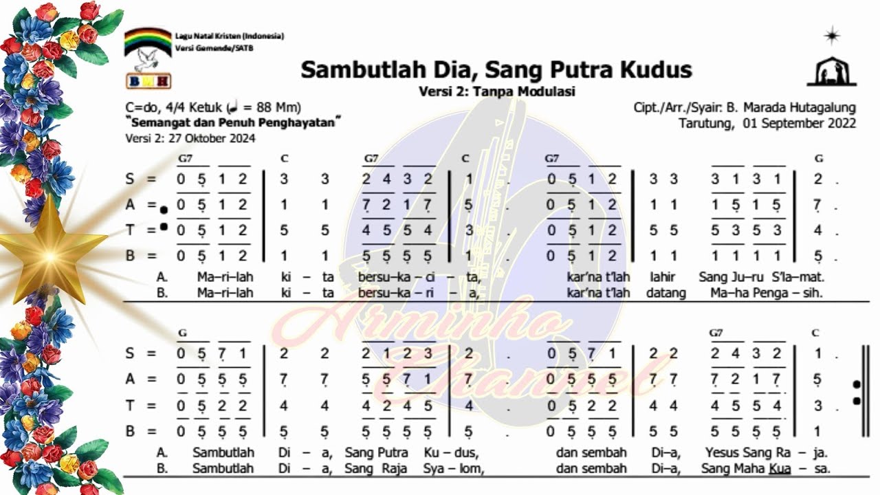 SAMBUTLAH DIA SANG PUTRA KUDUS (Link download teks ada di deskripsi video ini)