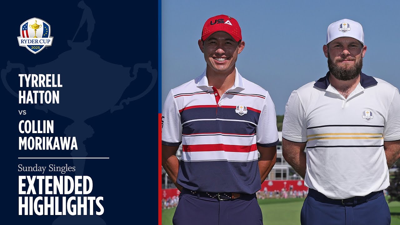 Tyrrell Hatton vs Collin Morikawa Extended Highlights | Sunday Singles | 2025 Ryder Cup