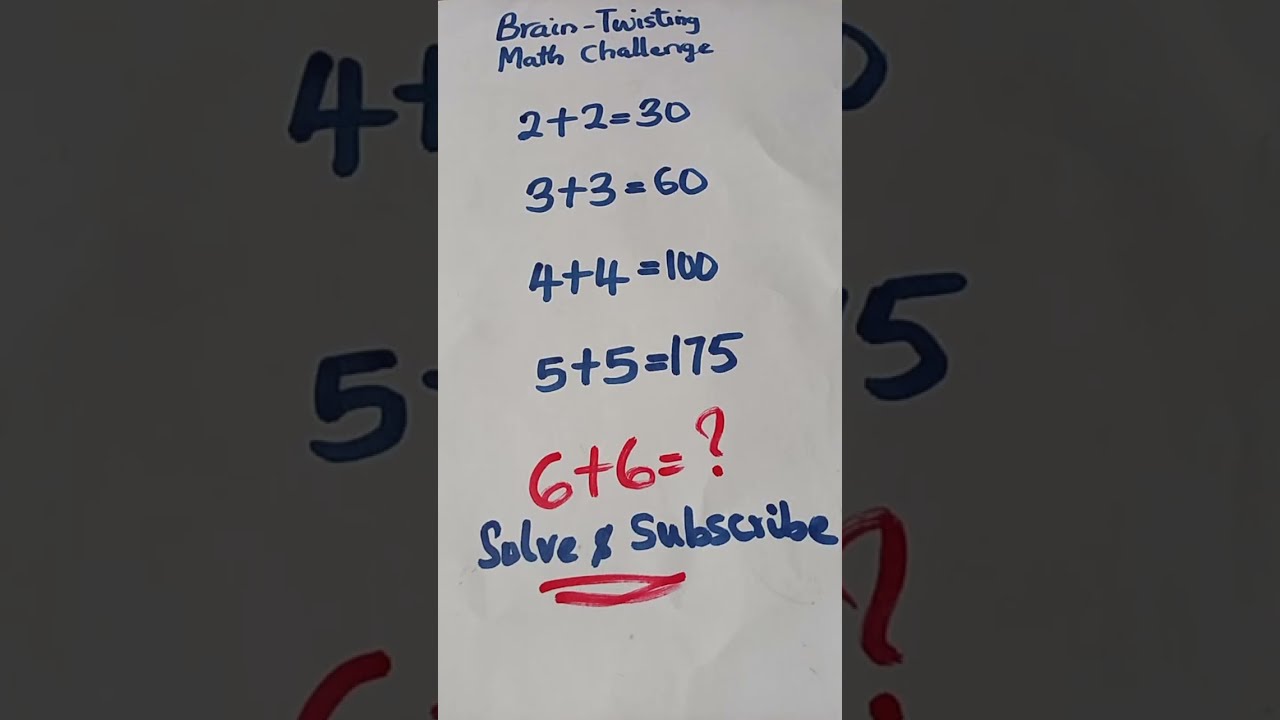 Brain Teaser For Smartminds Math6AF #math#iqquiz#live#mathematics#braintest#iqtest#shorts#quiz#maths