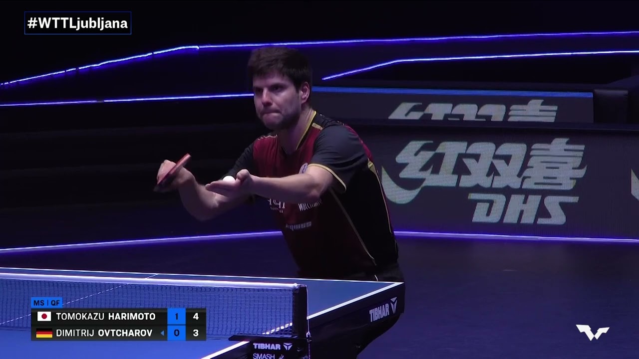 FULL MATCH | Tomokazu Harimoto vs Dimitrij Ovtcharov | MS QF | #WTTLjubljana 2024