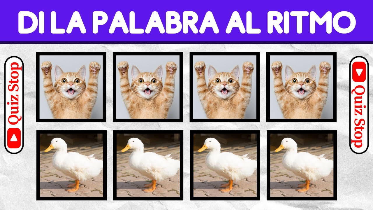 Di La Palabra Al Ritmo En Espa&ntilde;ol #1 🤓🎵 | F&Aacute;CIL MEDIO DIF&Iacute;CIL (1-5) | QuizStop