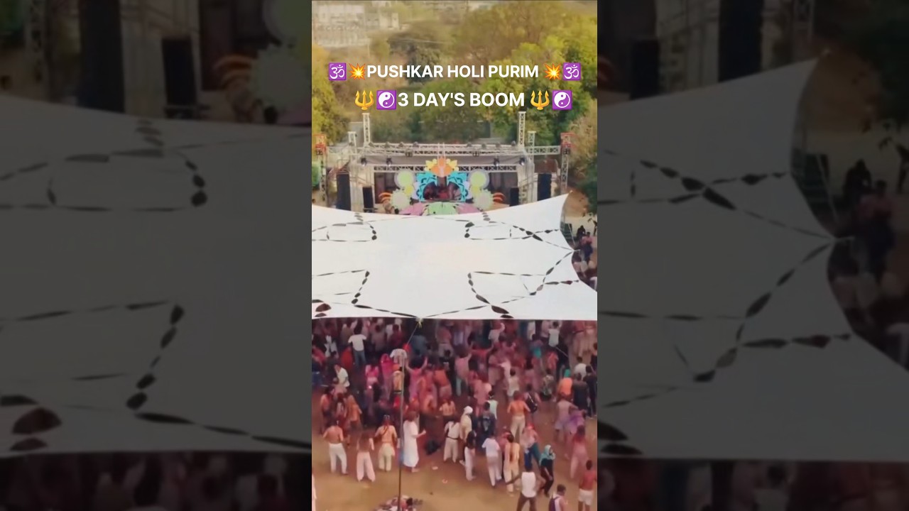 India First Holi Purim Festival💥 #pushkar #rave #party #shorts #viral #trend #views #techno #india