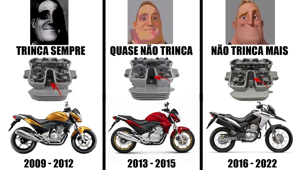 FATO INTERESSANTE SOBRE AS 3 GERAÇÕES DE CABEÇOTES DA CB E XRE 300
