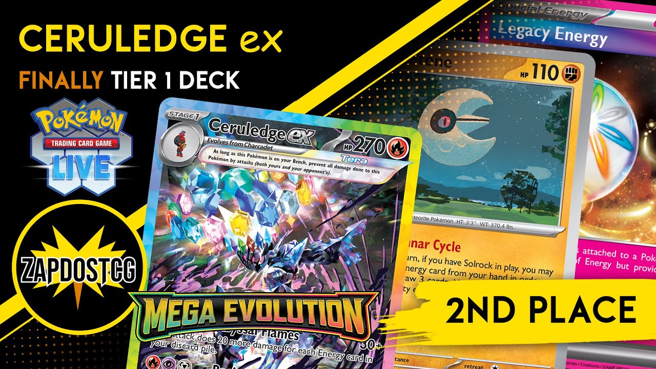 2-е место: колода Ceruledge ex наконец-то в топе 🔥 — список колод Mega Evolution! (ККИ Pokemon)