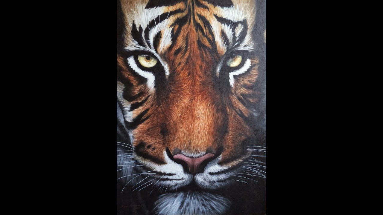 Pintura al óleo (Tigre)