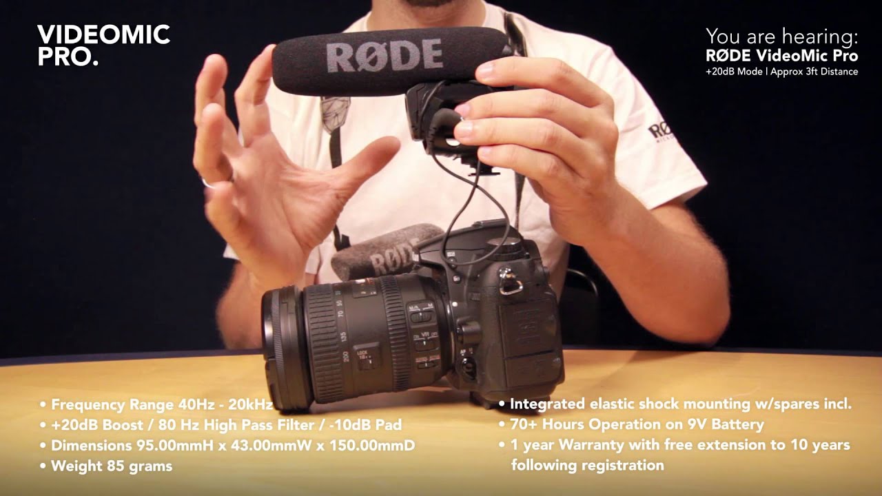 R&Oslash;DE VideoMic Pro DSLR Mic Demo