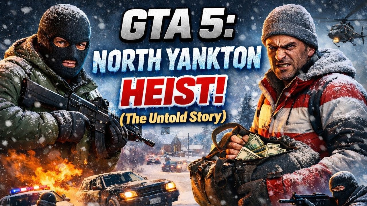 (the untold story) in NORTH YANKTON HEIST! IN THE GTA V the best part of the game and imotional time